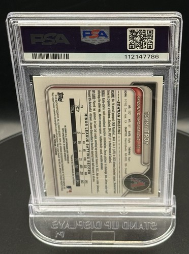 Bowman 2024 cromo Tommy Troy verde Mojo automático 47/99 #BMA-TT PSA 9 como nuevo ~ D-backs - Imagen 2 de 6
