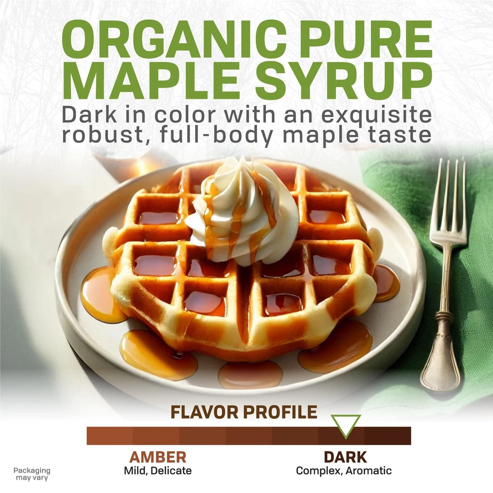 Organic Pure Maple Syrup, Dark & Robust Better Than Pancake Syrup, Use for Co... - Image 3 of 4