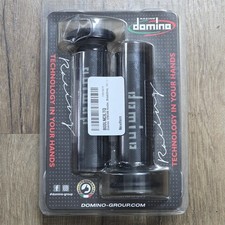 NEW Domino A010 Road Racing Dual Density Grips Black/Grey 06301592 Made In Italy