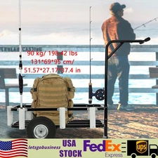 Beach Fishing Cart, Outdoor Heavy Duty Fishing/Beach Cart, Cart with Large Wheel