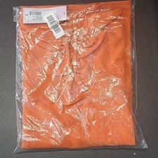 Target Brands Ruched Solid Top Dark Orange Women's Regular Size S