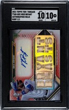 2021 Topps Triple Threads Kris Bryant RELIC RUBY /1 SGC 10 w/10 AUTO (1/1)