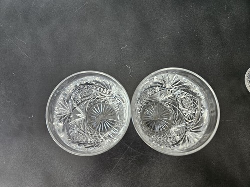 VTG American Brilliant Cut Crystal Old Fashioned Solid Whiskey Glass Tumbler 4" - Picture 5 of 19