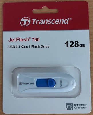 Transcend JetFlash 790 128GB weiß USB-3.1-Stick Neu OVP