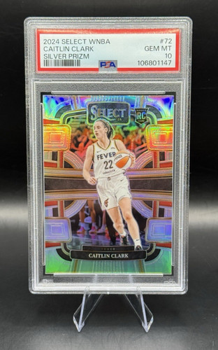 2024 Panini Select WNBA Caitlin Clark #72 Silver Prizm RC PSA 10