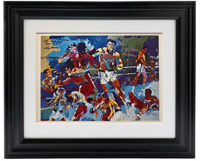 LEROY NEIMAN Rumble in the Jungle Ali Foreman Plate Signed Vintage Boxing Print