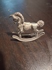 Vtg. 1982 Unicorn Pewter Miniature Fantasy Rocking Horse Mystical Spoontiques — photo 1