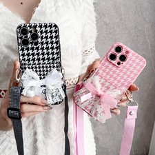 Bow Lace Case For HONOR X5C/X6B/X6C/X9/200Smart/400Lite Crossbody Wallet Cover