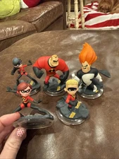 Disney Infinity Incredibles Lot Mr Incredible Elastigirl Dash Violet Syndrome