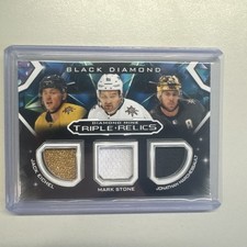 2023-24 UD Black Diamond Mine Triple Relics Jack Eichel / Stone / Marchessault