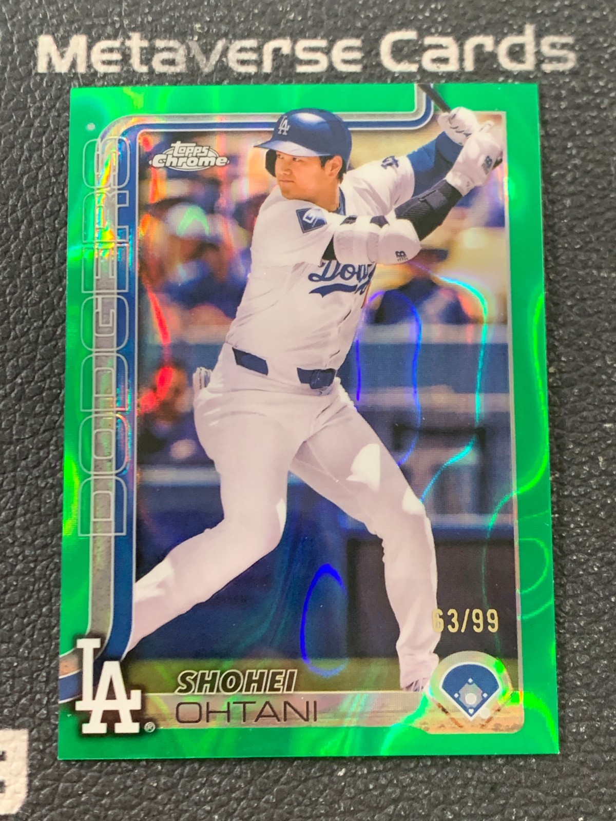 2025 Topps Chrome Base Set Green Lava Refractor #1 Shohei Ohtani 63/99 Dodgers