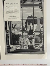 1940 Four Roses Blended Whiskey Print Ad Suburbs MCM Art Deco