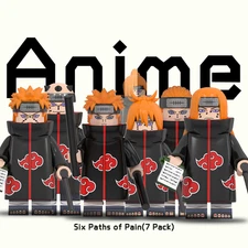 Custom Naruto Shippuden 2 inch 6 Paths of Pain 7 Pack Minifigure with Base gift
