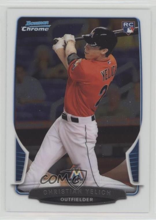 2013 Bowman Draft Chrome Christian Yelich #40 0f5t