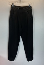Varley Joggers Womens Size s Black Sweatpants Ribbed Elastic Waist Drawstring