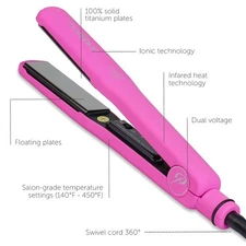 Profashion 1" Pink Titanium Flat Iron