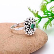Peridot Gemstone 925 Sterling Silver Ring Handmade Jewelry Ring Gift For Love
