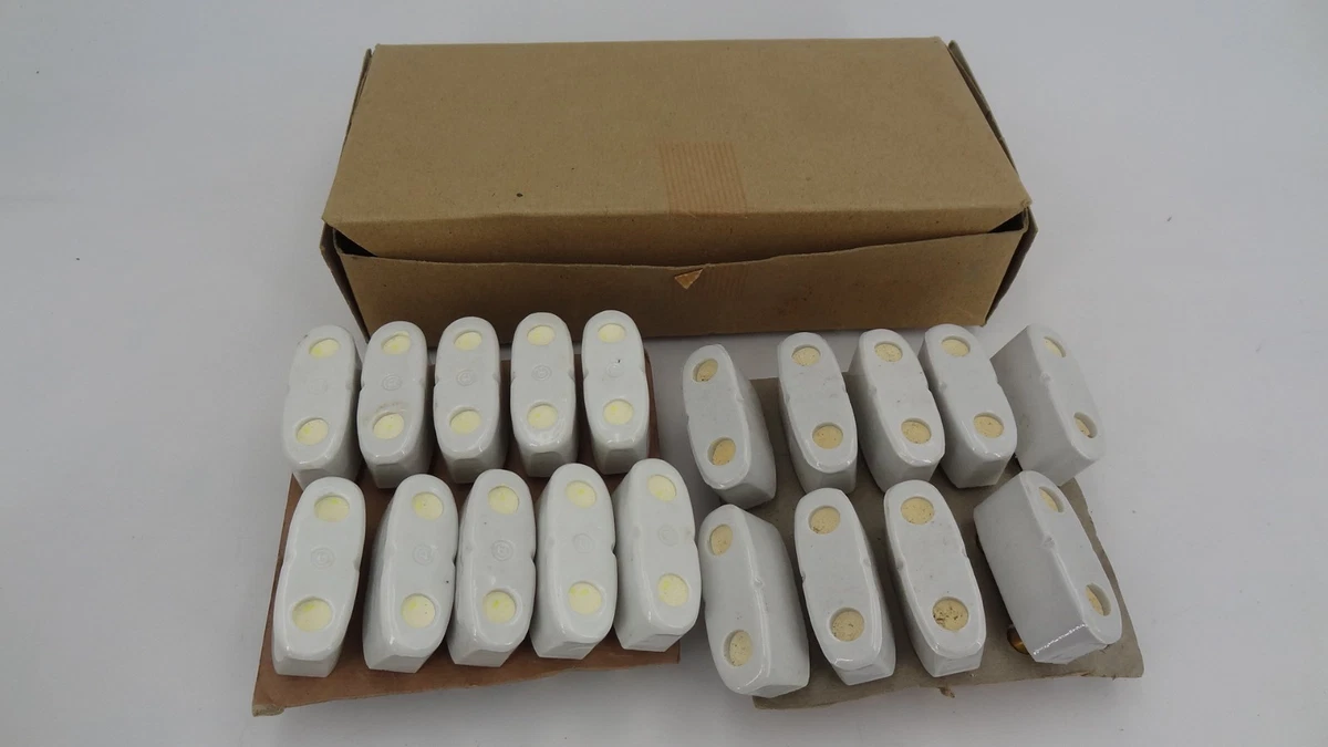 Lot De 5 Fusibles Carton Porcelaine 4 A - Neufs - Pour Installation électrique Ancienne Ou Spécifique