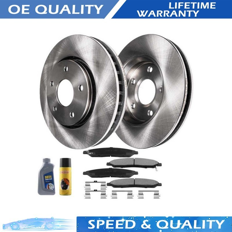 Honda Pilot Acura MDX ZDX Front Brake Rotors and Pads Kit