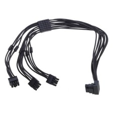16AWG 12VHPWR PCIE5.0 3x8pin to16Pin 12 4P Male 90  Power Extension 30/50/6CM