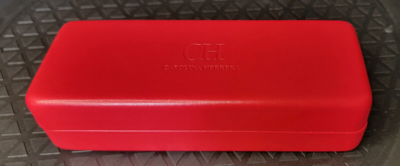 Carolina Herrera Glasses Red Hard Case Holder Black Velvet  display picture 3