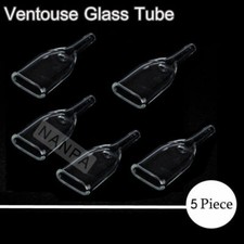 5 Pieces Flat Ventouse Glass Tube Replacement For Vacuum Spray Facial Equipment