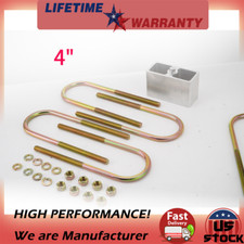 Universal Leaf Spring Lowering Block Kit 4 Drop With U-bolts Hardware New Universal Leaf Spring Lowering Block Kit 4 Drop With U-bolts Hardware New