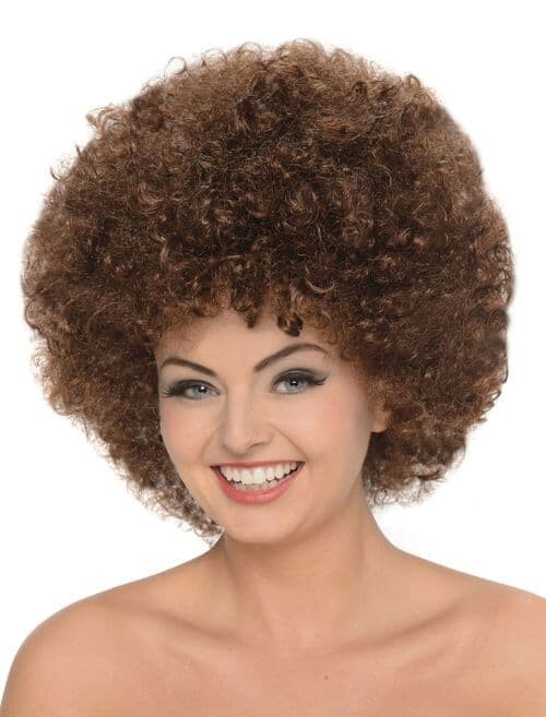 Brown Afro Wig 1970s
