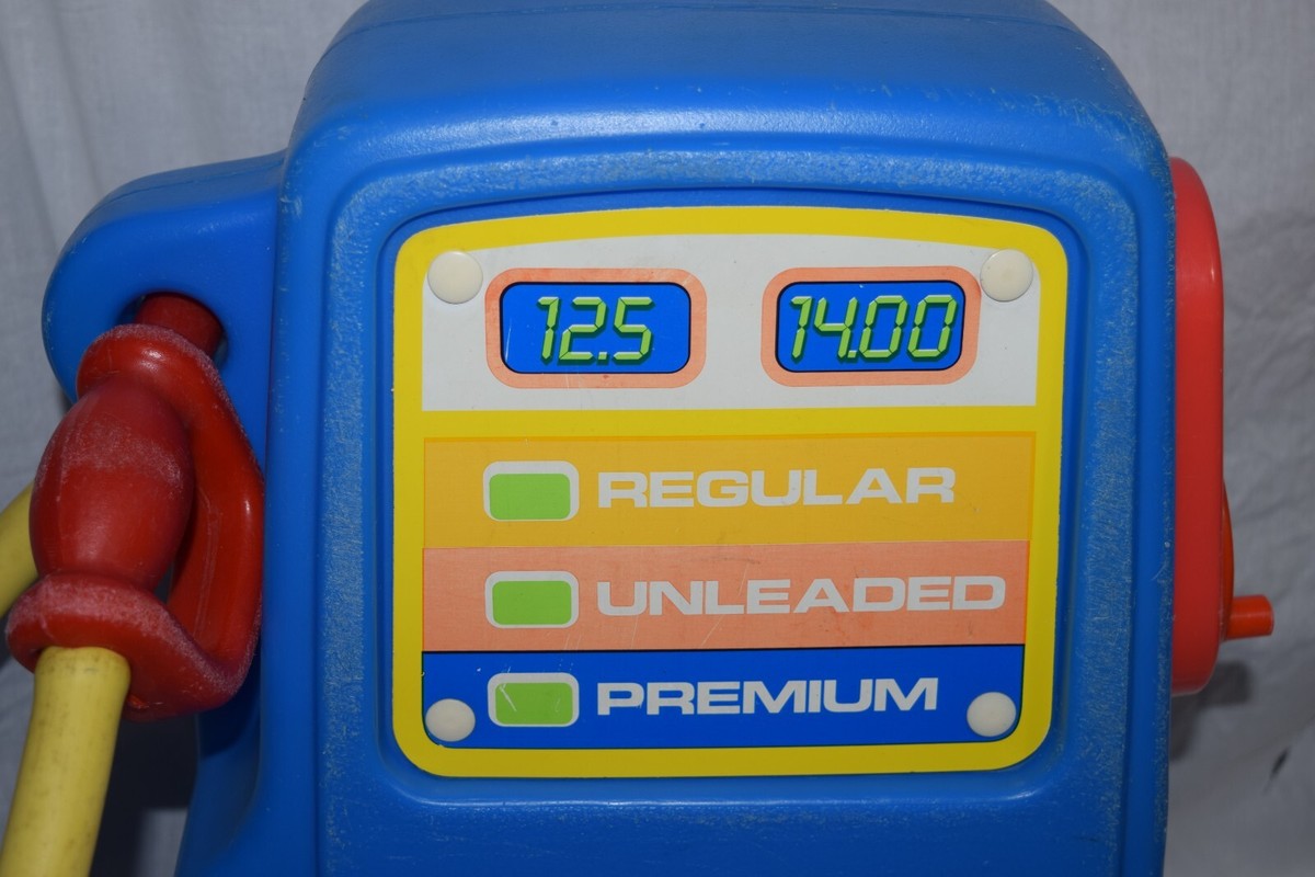 Vintage Little Tikes Tykes Gas Fuel Pump Blue 18