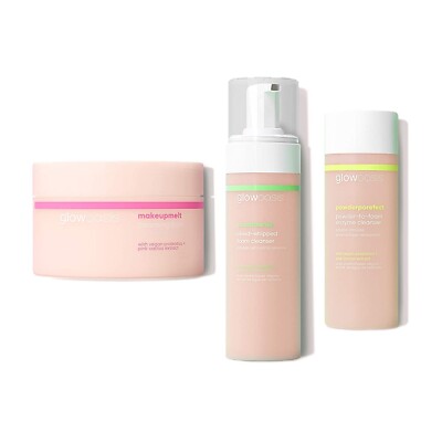 GLOWOASIS - Cleaser Trio - Powderporefect Enzyme Exfoliate, Cloudcleanse Foaming