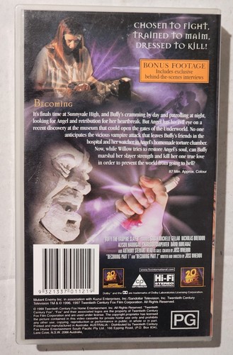 Buffy The Vampire Slayer - Becoming 1999 VHS Special Feature Length Episode - Picture 2 of 9