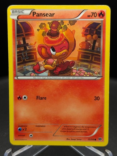 Pansear 15/99 - Next Destinies Pokemon Card 2012 VLP