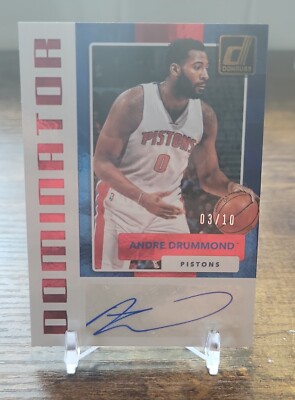 2017-18 Donruss Andre Drummond Dominators Gold Auto Autograph SSP #d /10 RARE