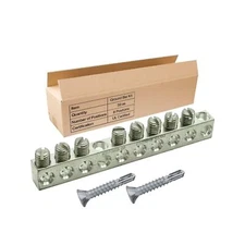 UL Certified Ground Bar Kit, Max Wire Dia 4 AWG，Aluminum Ground Bus Bar w