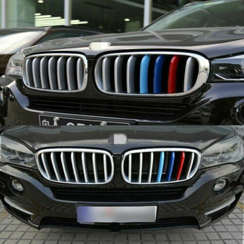 M Sport Colour Front Kidney Grille Insert Trim Cover Clip for BMW X5 X6 F15 F16 - Bild 7 von 7
