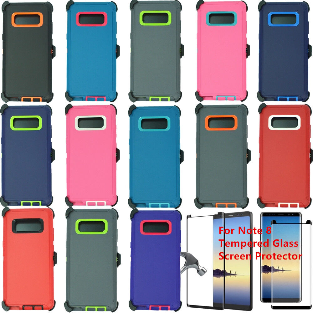 For Samsung Note 8 Defender Rugged Case Cover (Belt Fits Otterbox) | eBay