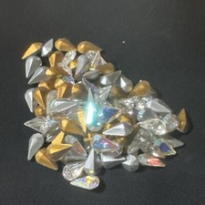 Vintage Swarovski Crystals loose stones clear foiled 4328 Pear shape 75