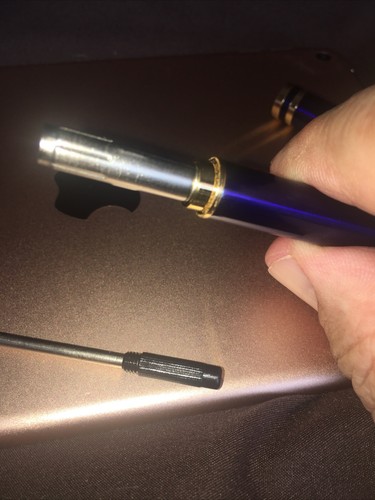 GORGEOUS HIGH QUALITY DARK BLUE TWIST BALL POINT PEN. dry ink - Picture 16 of 18
