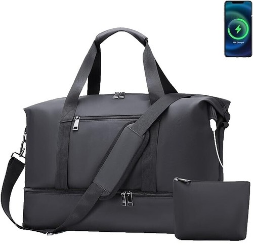BRISA VW Collection   Volkswagen Schulter Umhänge Reise Tasche Freizeit Bag Mit VW T1 Bulli Bus Motiv (Bus Front/Blau/34cm