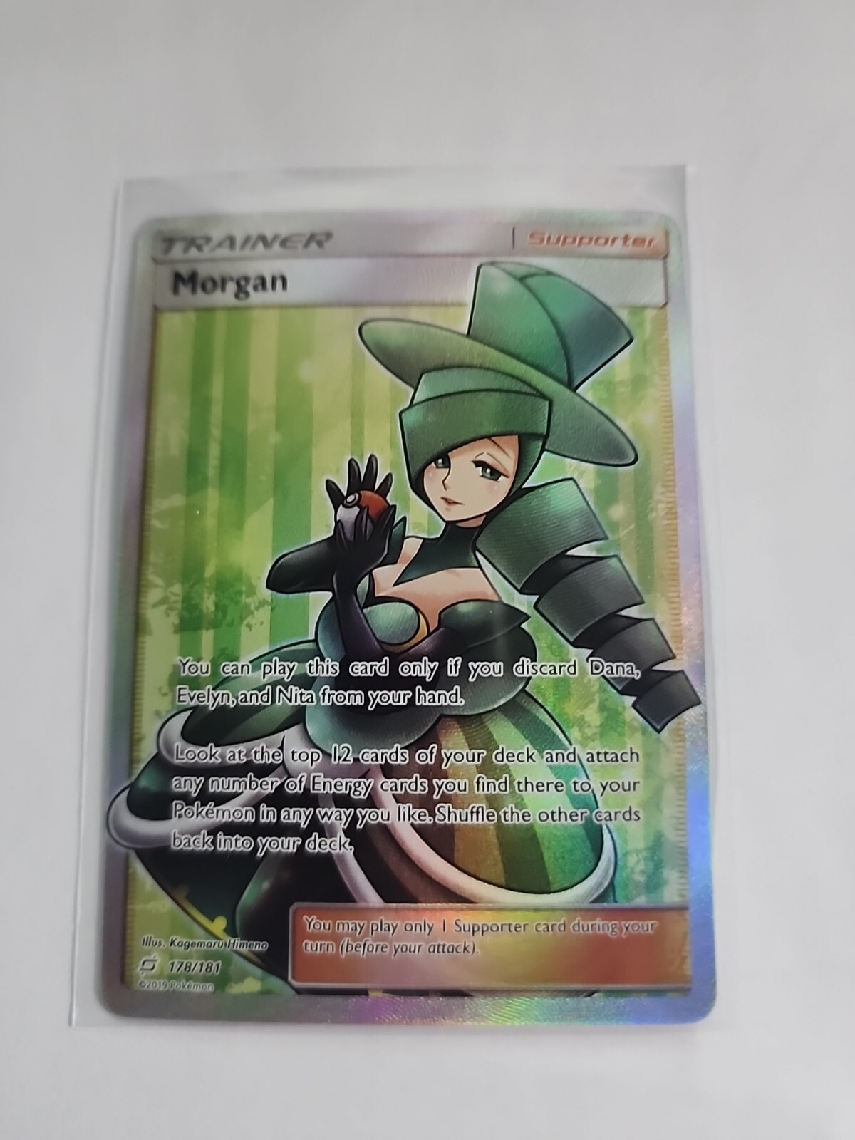Morgan 178/181 SM Team Up NM Full Art Ultra Rare Pokemon Card