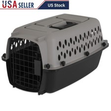Pet Kennel 19" X-Small Plastic Dog Crate Portable Carrier for Pets up to 10 lbs
