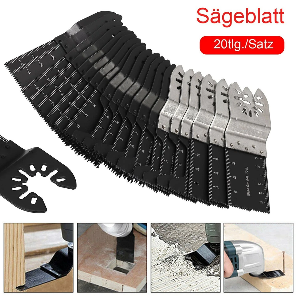 20Stk Multitool Sägeblatt Zubehör Für Fein Multimaster Multifunktionswerkzeug - Bild 2 von 4