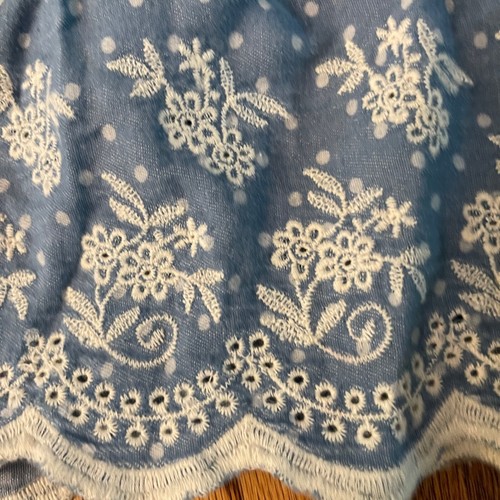 BLUEBERI BOULEVARD TODDLER SIZE 4T GIRLS CHAMBRAY DENIM DRESS DOTS BOW - Picture 3 of 5