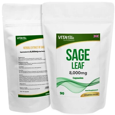 VITAELLA Sage Leaf | 8,000mg Capsules | Powerful Formula | Best Value on Ebay