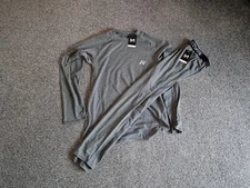 Meetwee Men Thermal Underwear Winter Men Base Layer Top Long Johns Size 2XL Grey