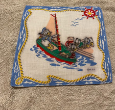 Walt Disney Donald Duck Sailing With Nephews Yellow Rope Interior Blue Hanky