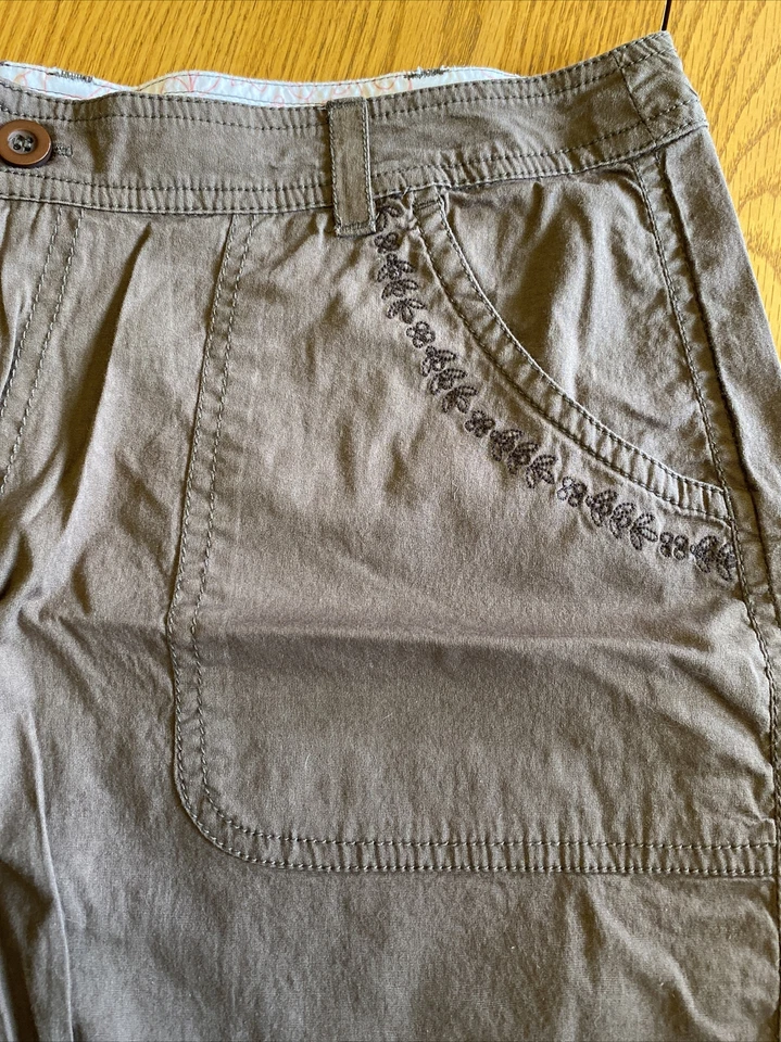 SIERRA BLANCA, Marrón Algodón Elástico, Exterior Senderismo Pesca Viaje PANTALONES CORTOS, Talla 6 Foto 2 de 4