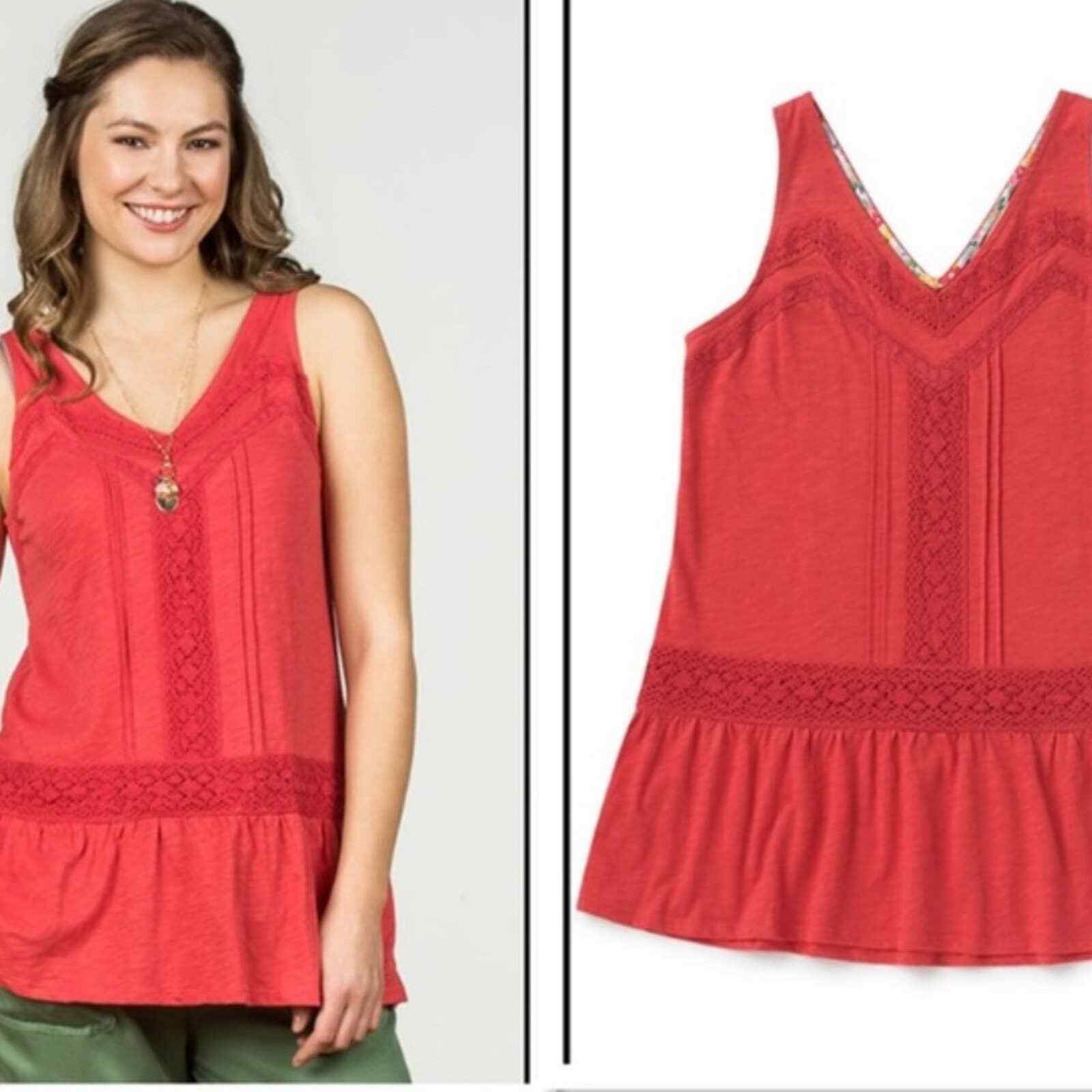 Matilda Jane Fond Memories Crochet Tank Large Gem