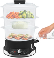 Tefal Ultracompact Steam Cooker, 9L, Stackable Storage System, 3-Tier Food Steam