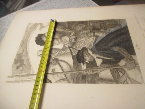 Hazel B Ives Original pencil/charcoal Chaplet of Pearls - Return to England - Picture 7 of 9